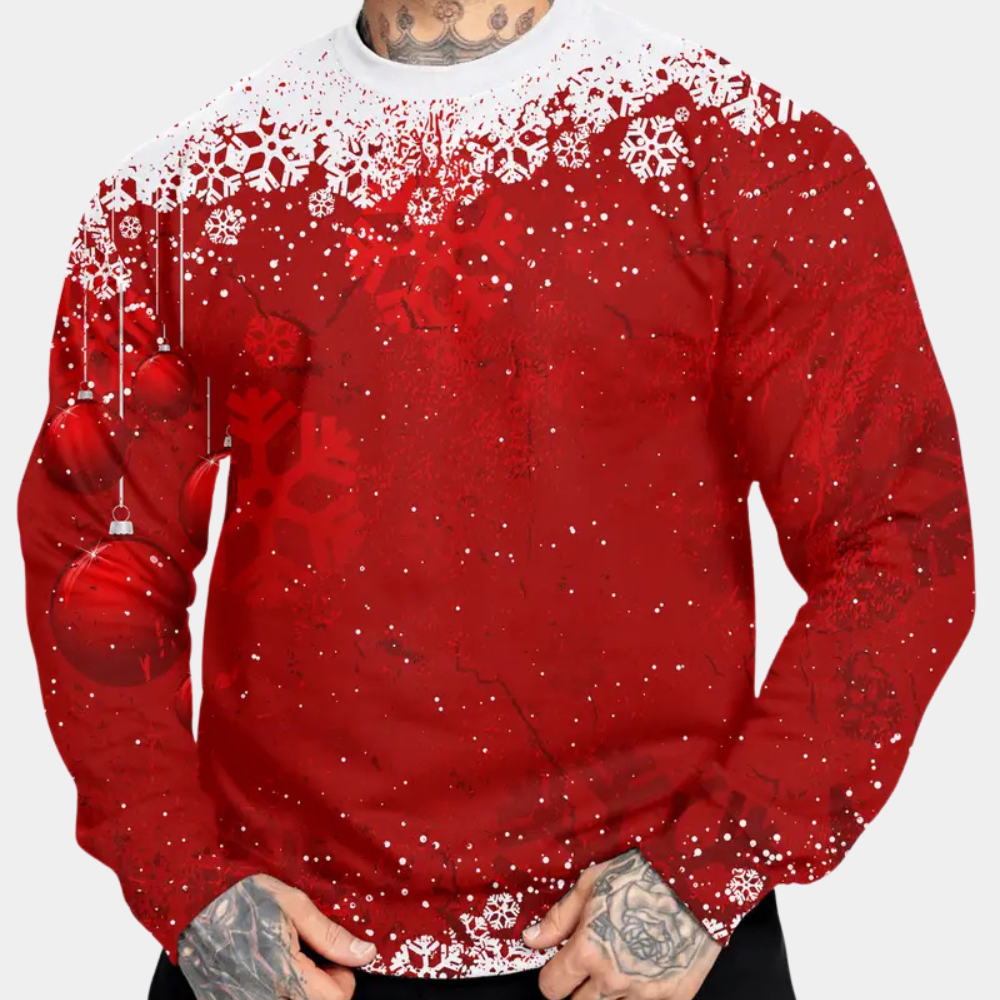viktorio - langærmet t-shirt til jul for mænd