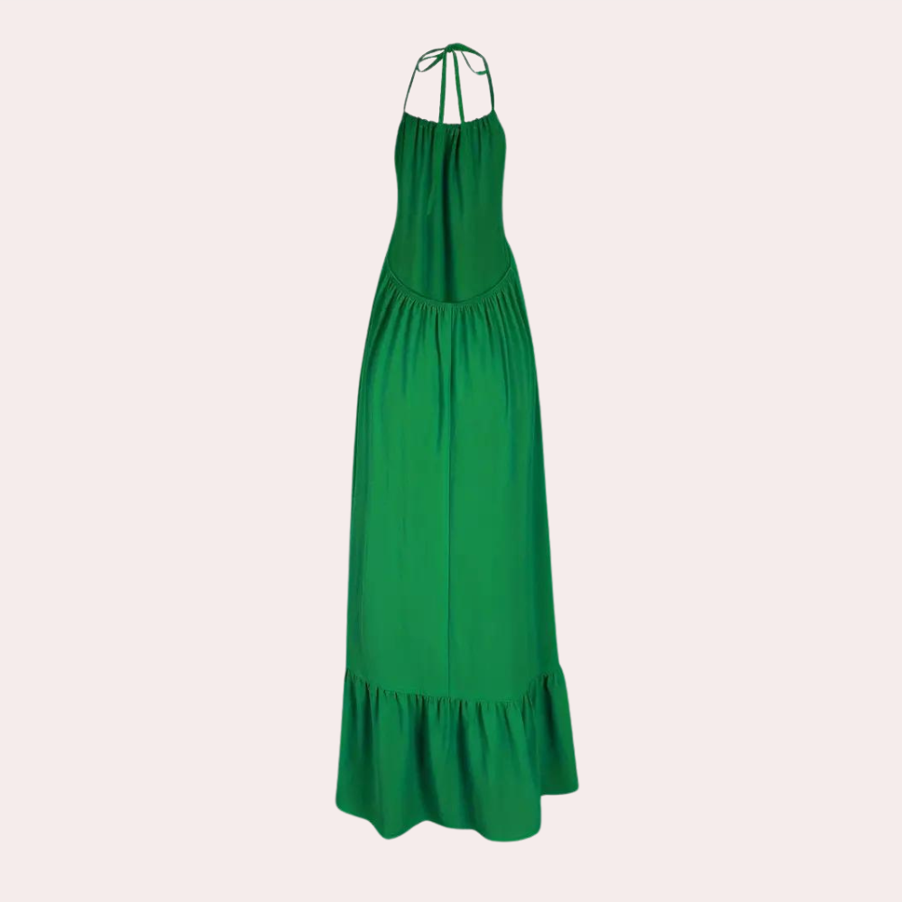 karolina - enkel halterneck-kjole til kvinder