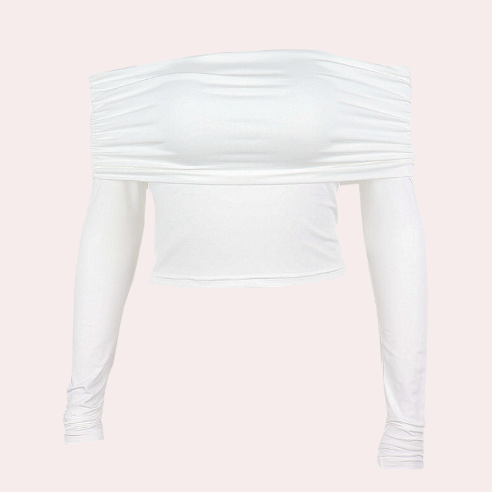 langærmet off-shoulder top til kvinder