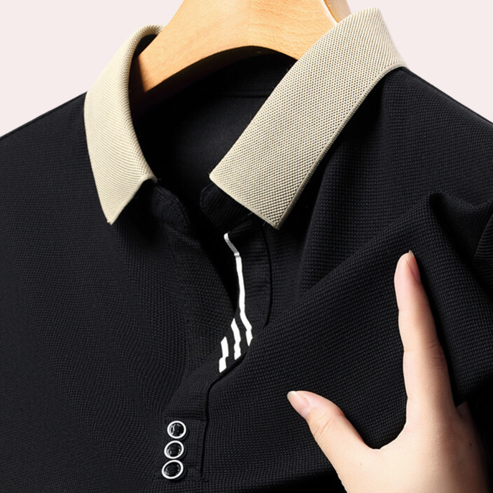jacek - afslappet langærmet poloshirt til mænd