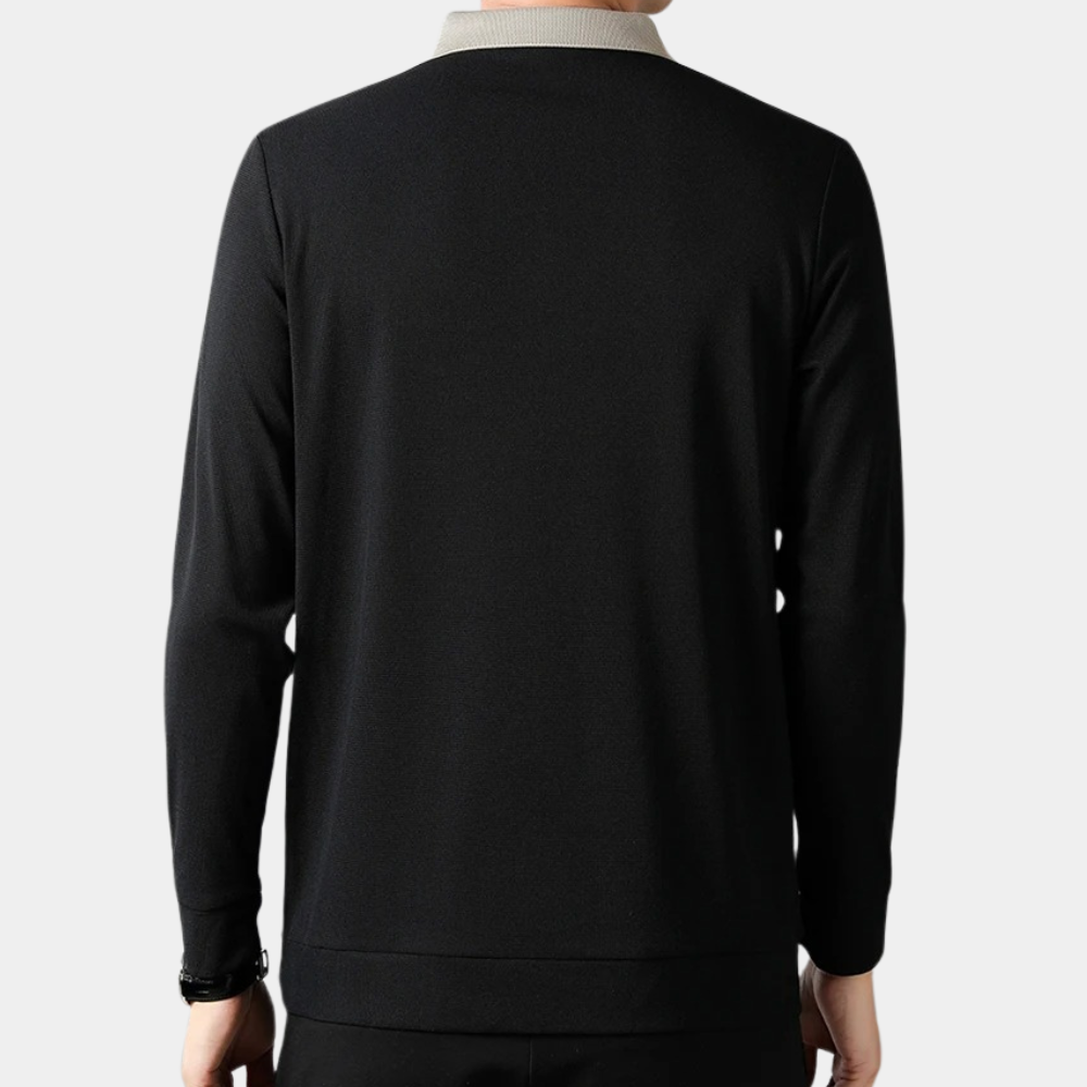 jacek - afslappet langærmet poloshirt til mænd