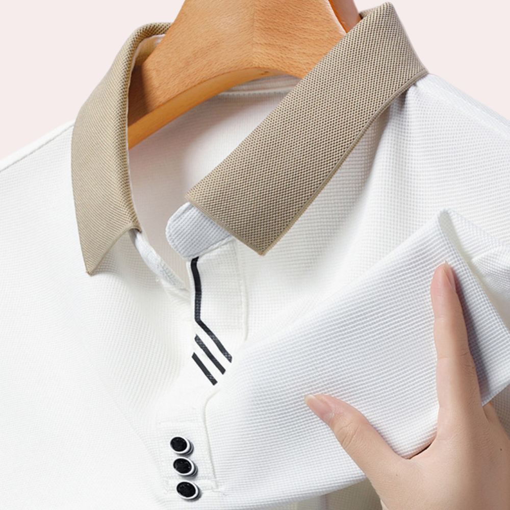 jacek - afslappet langærmet poloshirt til mænd