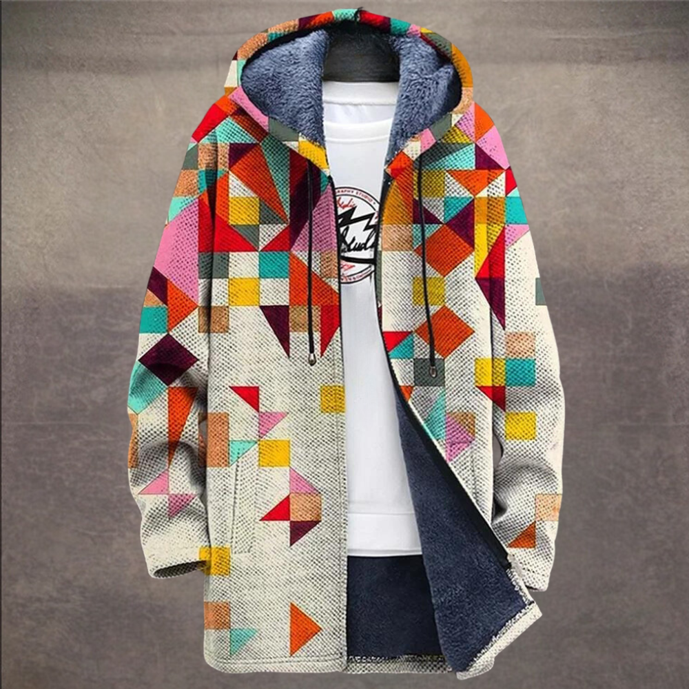 arturo - farverig cardigan i retrostil til mænd