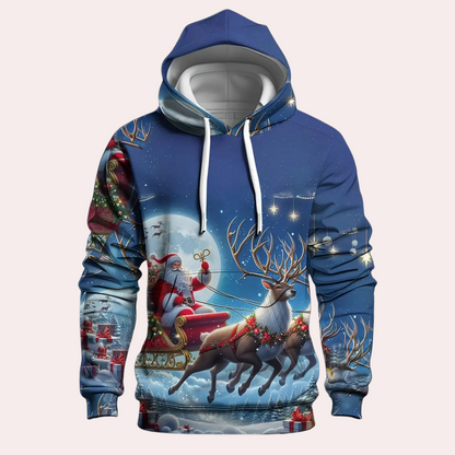 NIKLAUS - Afslappet Jule Hoodie til Mænd