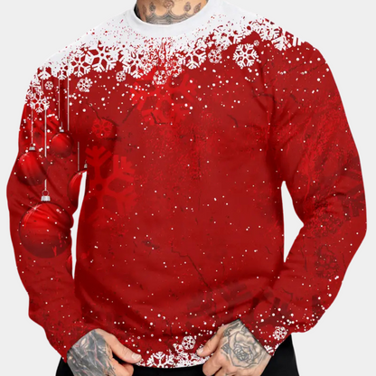 VIKTORIO - Langærmet T-shirt til Jul for Mænd