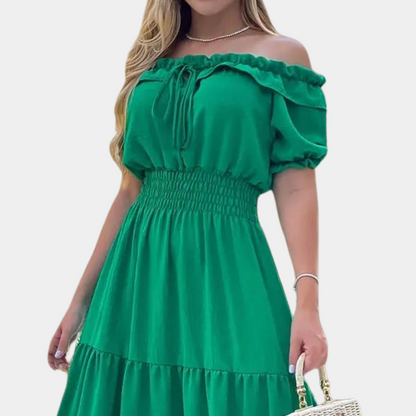 Ivita - Elegant off shoulder maxikjole til kvinder