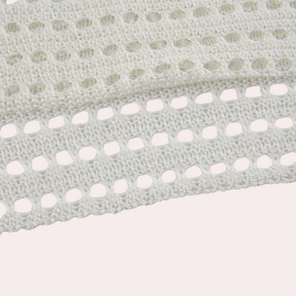 Moderne strikket crop top til kvinder