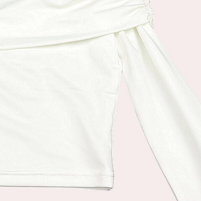 Langærmet off-shoulder top til kvinder