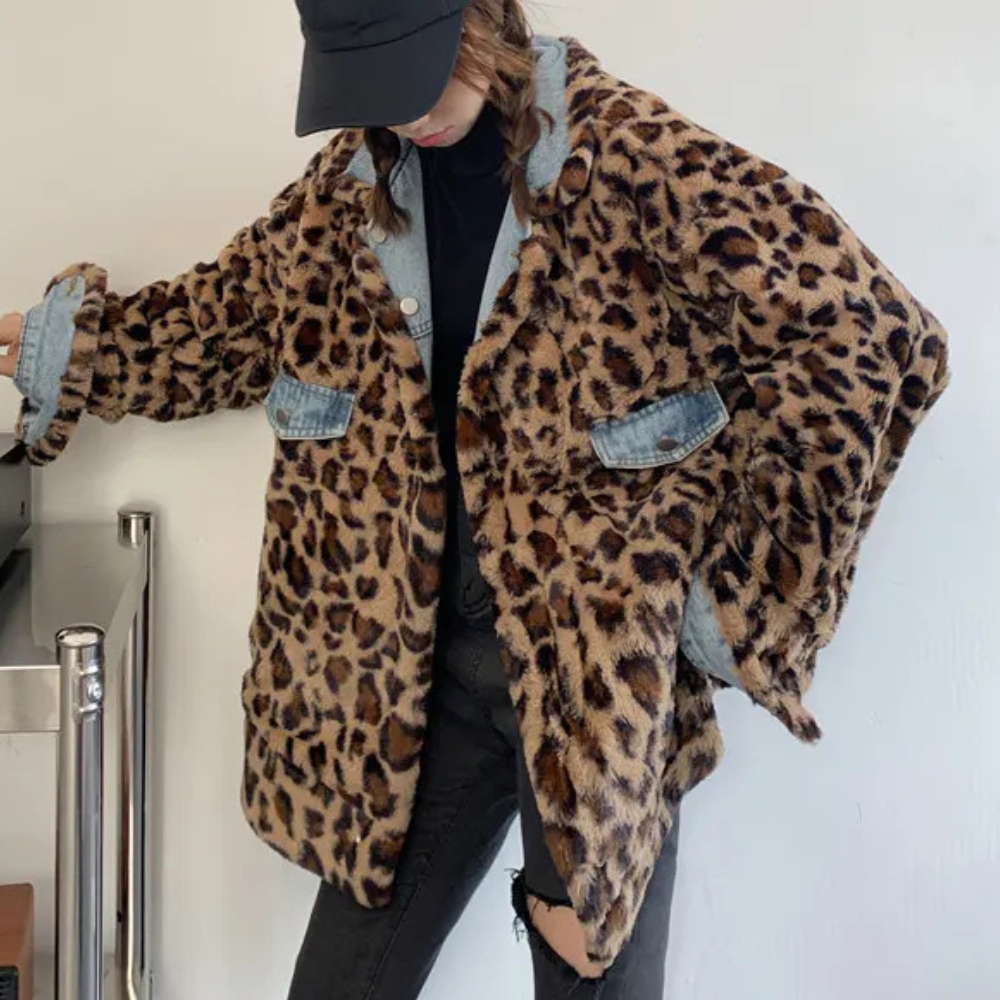 calissa - vendtbar denim vinterjakke til dame