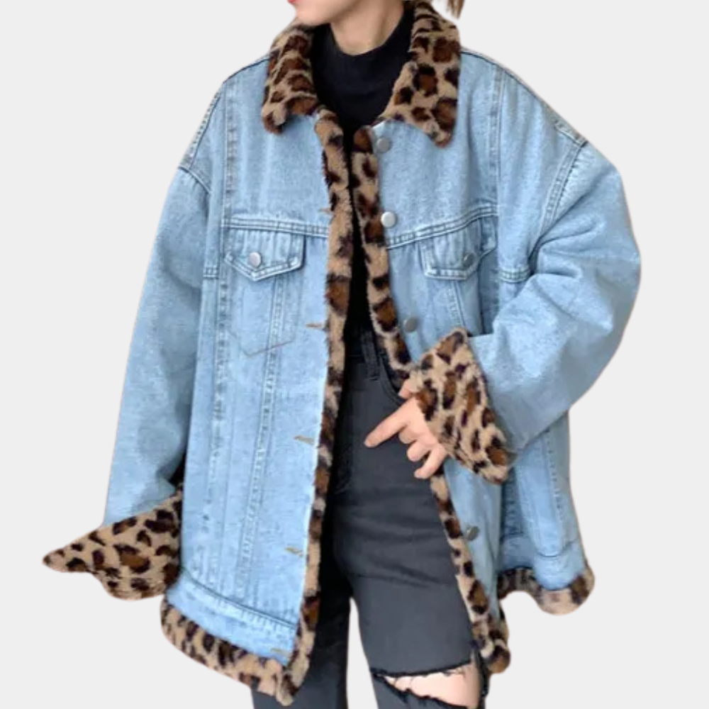 calissa - vendtbar denim vinterjakke til dame